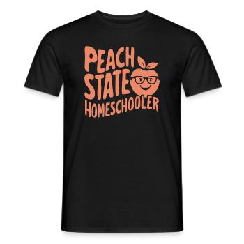 Georgia Homeschool Mom Life in Peach State - Men's T-Shirt - black - Front - AI Model Male 178 light (178cm)