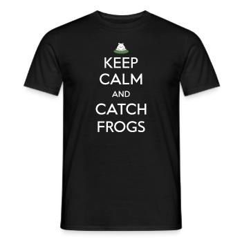 Amphibian frog hunter enthusiast, frog trapping - Men's T-Shirt - black - Front - AI Model Male 178 light (178cm)