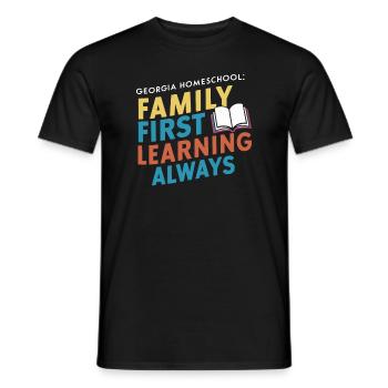 Georgia Homeschool Mom Life in Peach State - Men's T-Shirt - black - Front - AI Model Male 178 light (178cm)