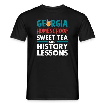 Georgia Homeschool Mom Life in Peach State - Men's T-Shirt - black - Front - AI Model Male 178 light (178cm)