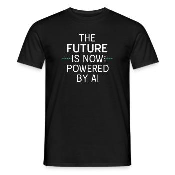 Faszinierende Welt Der Robotik Und Künstlichen - Männer T-Shirt - Schwarz - Vorne - AI Model Male 178 light (178cm)