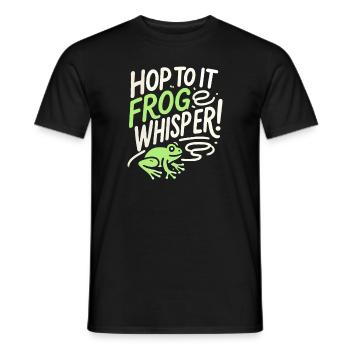Amphibian frog hunter enthusiast, frog trapping - Men's T-Shirt - black - Front - AI Model Male 178 light (178cm)