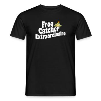 Amphibian frog hunter enthusiast, frog trapping - Men's T-Shirt - black - Front - AI Model Male 178 light (178cm)