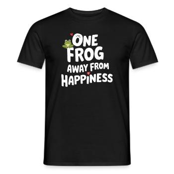 Amphibian frog hunter enthusiast, frog trapping - Men's T-Shirt - black - Front - AI Model Male 178 light (178cm)
