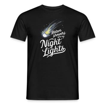 Stargazing And Meteor Shower Enthusiast - Männer T-Shirt - Schwarz - Vorne - AI Model Male 178 light (178cm)