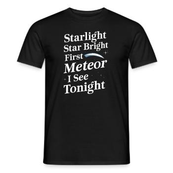 Stargazing And Meteor Shower Enthusiast - Men's T-Shirt - black - Front - AI Model Male 178 light (178cm)