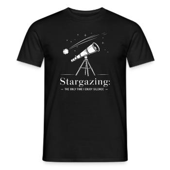 Stargazing And Meteor Shower Enthusiast - Men's T-Shirt - black - Front - AI Model Male 178 light (178cm)