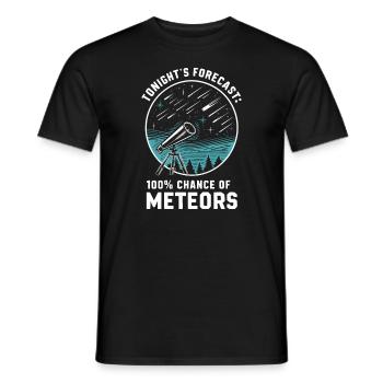 Stargazing And Meteor Shower Enthusiast - Männer T-Shirt - Schwarz - Vorne - AI Model Male 178 light (178cm)