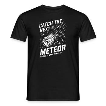 Stargazing And Meteor Shower Enthusiast - Men's T-Shirt - black - Front - AI Model Male 178 light (178cm)