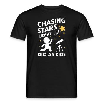 Stargazing And Meteor Shower Enthusiast - Männer T-Shirt - Schwarz - Vorne - AI Model Male 178 light (178cm)