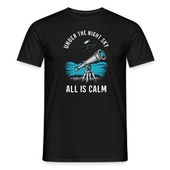 Amateur d’observation des étoiles et de pluie de météores - T-shirt homme - noir - Devant - AI Model Male 178 light (178cm)