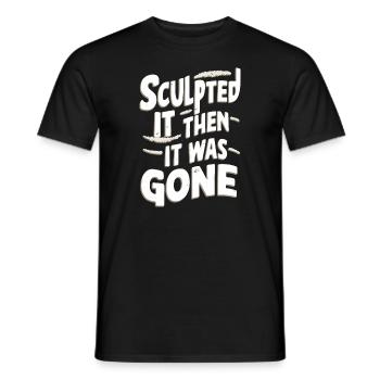 Sculpteurs de sable professionnels sur la plage du - T-shirt homme - noir - Devant - AI Model Male 178 light (178cm)