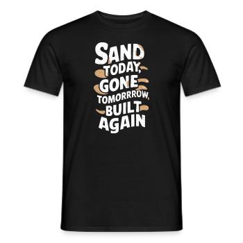Sculpteurs de sable professionnels sur la plage du - T-shirt homme - noir - Devant - AI Model Male 178 light (178cm)