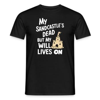 Sculpteurs de sable professionnels sur la plage du - T-shirt homme - noir - Devant - AI Model Male 178 light (178cm)
