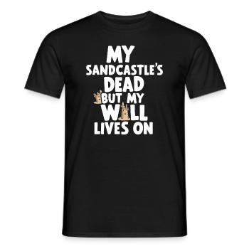 Sculpteurs de sable professionnels sur la plage du - T-shirt homme - noir - Devant - AI Model Male 178 light (178cm)