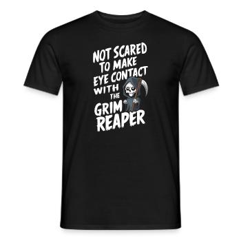 Unafraid Of Horror: Scary But Fearless Haunted - Men's T-Shirt - black - Front - AI Model Male 178 light (178cm)