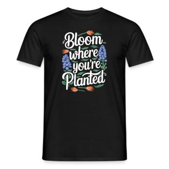 Texas Fleurs sauvages Saison Champs Fleurs Texas - T-shirt homme - noir - Devant - AI Model Male 178 light (178cm)