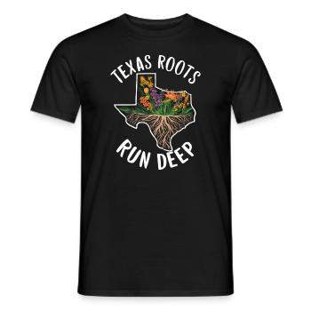 Texas Fleurs sauvages Saison Champs Fleurs Texas - T-shirt homme - noir - Devant - AI Model Male 178 light (178cm)