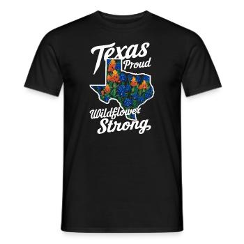 Texas Fleurs sauvages Saison Champs Fleurs Texas - T-shirt homme - noir - Devant - AI Model Male 178 light (178cm)