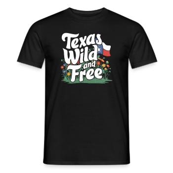 Texas Fleurs sauvages Saison Champs Fleurs Texas - T-shirt homme - noir - Devant - AI Model Male 178 light (178cm)