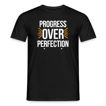 Fortschrittsorientierte Führung und Management für - Männer T-Shirt - Schwarz - Vorne - AI Model Male 178 light (178cm)