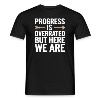 Fortschrittsorientierte Führung und Management für - Männer T-Shirt - Schwarz - Vorne - AI Model Male 178 light (178cm)