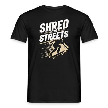 Skater Life: Downhill Longboarding Und Street - Männer T-Shirt - Schwarz - Vorne - AI Model Male 178 light (178cm)