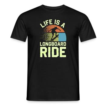 Skater Life: Downhill Longboarding Und Street - Männer T-Shirt - Schwarz - Vorne - AI Model Male 178 light (178cm)