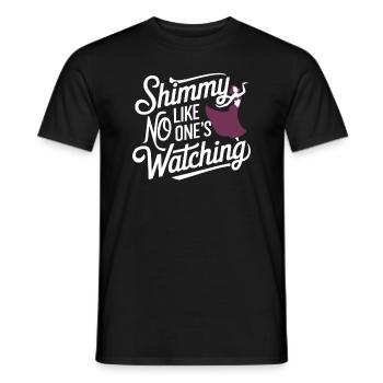 Rhythmic movements in oriental dance: - Men's T-Shirt - black - Front - AI Model Male 178 light (178cm)