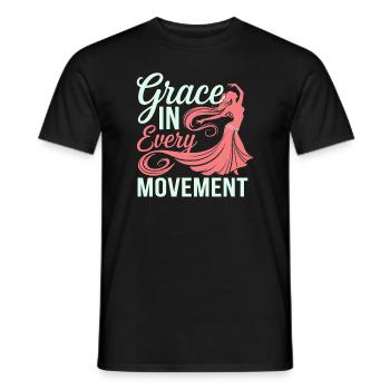 Rhythmic movements in oriental dance: - Men's T-Shirt - black - Front - AI Model Male 178 light (178cm)