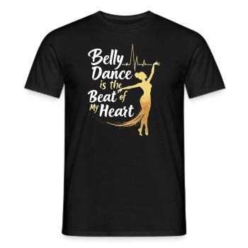 Rhythmic movements in oriental dance: - Men's T-Shirt - black - Front - AI Model Male 178 light (178cm)