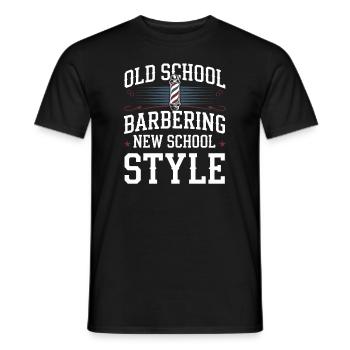 Vibrations de salon de coiffure et coupes de cheveux classiques pour - T-shirt homme - noir - Devant - AI Model Male 178 light (178cm)