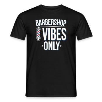 Vibrations de salon de coiffure et coupes de cheveux classiques pour - T-shirt homme - noir - Devant - AI Model Male 178 light (178cm)