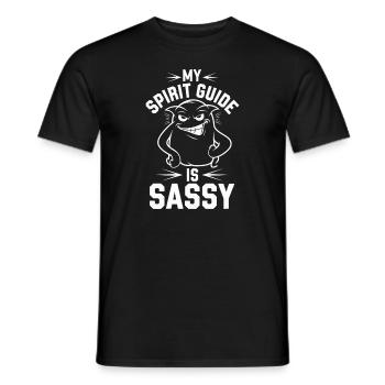 Spiritual journey with inner wisdom and - Men's T-Shirt - black - Front - AI Model Male 178 light (178cm)