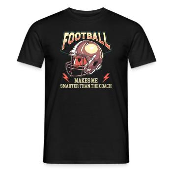 American football enthusiast with team spirit and - Men's T-Shirt - black - Front - AI Model Male 178 light (178cm)