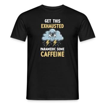 Épuisement et épuisement professionnel dus aux personnes surmenées - T-shirt homme - noir - Devant - AI Model Male 178 light (178cm)