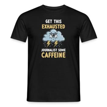 Épuisement et épuisement professionnel chez les personnes surmenées - T-shirt homme - noir - Devant - AI Model Male 178 light (178cm)