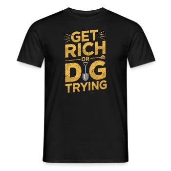 Gold Rush Adventure Gold Prospector Treasure Hunt - Men's T-Shirt - black - Front - AI Model Male 178 light (178cm)