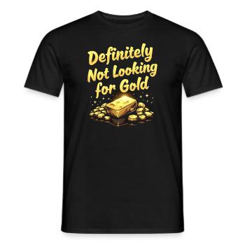Gold Rush Adventure Gold Prospector Treasure Hunt - Men's T-Shirt - black - Front - AI Model Male 178 light (178cm)