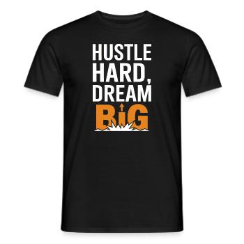 Agitation entrepreneuriale et bourreau de travail en affaires - T-shirt homme - noir - Devant - AI Model Male 178 light (178cm)