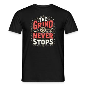 Agitation entrepreneuriale et bourreau de travail en affaires - T-shirt homme - noir - Devant - AI Model Male 178 light (178cm)