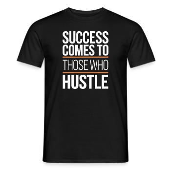 Agitation entrepreneuriale et bourreau de travail en affaires - T-shirt homme - noir - Devant - AI Model Male 178 light (178cm)