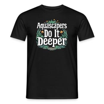 Aquascaping Enthusiast Underwater Gardening - Men's T-Shirt - black - Front - AI Model Male 178 light (178cm)
