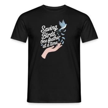 Passionné par le sauvetage des oiseaux et la faune sauvage - T-shirt homme - noir - Devant - AI Model Male 178 light (178cm)