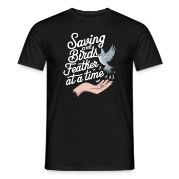 Passionné par le sauvetage des oiseaux et la faune sauvage - T-shirt homme - noir - Devant - AI Model Male 178 light (178cm)