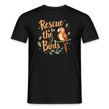 Passionné par le sauvetage des oiseaux et la faune sauvage - T-shirt homme - noir - Devant - AI Model Male 178 light (178cm)