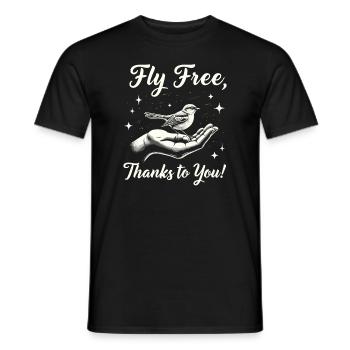 Passionné par le sauvetage des oiseaux et la faune sauvage - T-shirt homme - noir - Devant - AI Model Male 178 light (178cm)