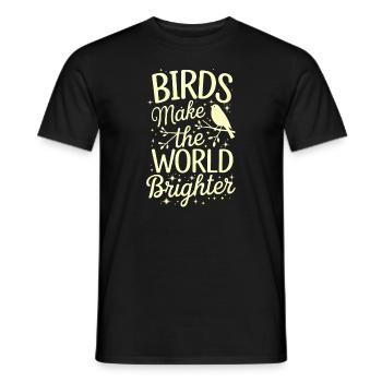 Passionné par le sauvetage des oiseaux et la faune sauvage - T-shirt homme - noir - Devant - AI Model Male 178 light (178cm)