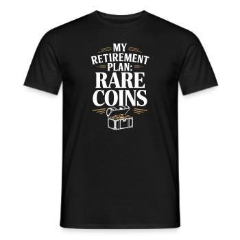 Coin Collector Coin Collection Numismatic History - Männer T-Shirt - Schwarz - Vorne - AI Model Male 178 light (178cm)