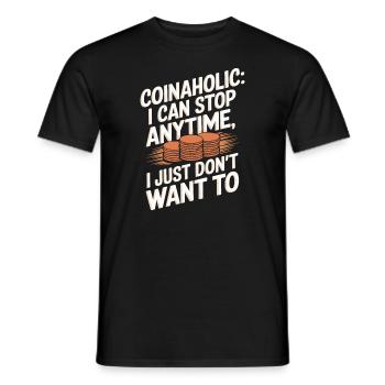 Coin Collector Coin Collection Numismatic History - Men's T-Shirt - black - Front - AI Model Male 178 light (178cm)